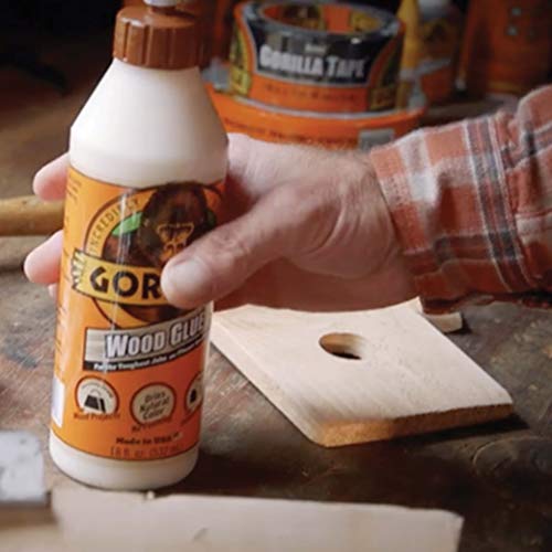 Gorilla Wood Glue, 8 Ounce Bottle, Natural Wood Color, (Pack of 2)
