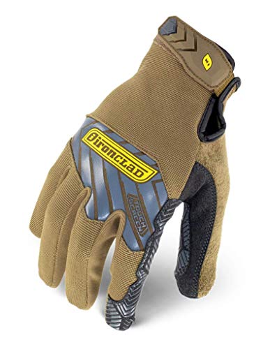 Ironclad Command Grip Work Gloves; Touch Screen Gloves Conductive Palm & Fingers, Extreme Grip, Durable, Performance Fit - color: Brown, size: Medium (Pack of 1)