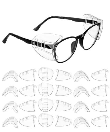 UNCO- Safety Side Shields for Glasses, 2/4/6/10/12/16/20/24/30/32 pcs, Safety Glasses Side Shields for Eyeglasses - style: 24 Pcs