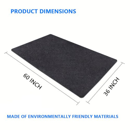 Oil Spill Mat，Garage Floor Mat，36" x 60" Premium Absorbent Oil Pad – Protect Garage Shop Floor Surface，Absorb Materials，Anti-Slip and Waterproof Backing，Car Repair Mat，Washable - size: 36" x 60"
