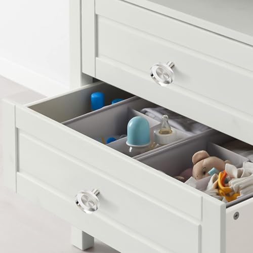 Crystal Kitchen Cabinet 4 Knobs Clear 1 1/5 Inch Dresser Knob Cabinets Handles Pulls, Glass Closet Drawer Drawers Square Hardware,Satin Brass Copper Bathroom Bedroom Pull Round Knobs Brushed Nickel - color: Nickel-4 pack, size: Round