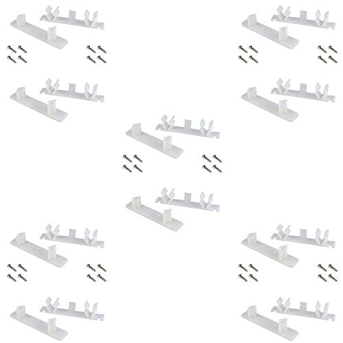 False Front Cabinet Clips (5 Sets) with Screws & Instructions - Tenn-Tex False Front Clips/False Drawer Clips (4 1/4" Opening) - size: Set of 5