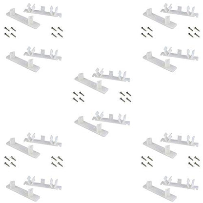 False Front Cabinet Clips (5 Sets) with Screws & Instructions - Tenn-Tex False Front Clips/False Drawer Clips (4 1/4" Opening) - size: Set of 5