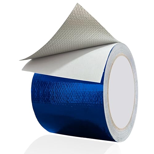 WaterproofRepair Tape for Fabric, 3.1IN x24.6FT, Heavy Duty Outdoor Repair Tape, for RV Roof, Tarp, Tent, Sail and Boat Cover Outdoor Repair Patch, Multipurpose Awning Repair Tape (Blue) - color: Blue