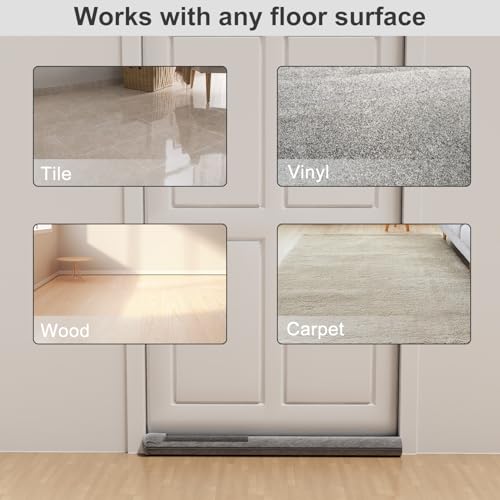 Under Door Draft Stopper 36" Double Sided Door Sweep, Blocks Noise, Cold Air, Light, Dust, Smoke, Odor, Soundproof, Fits 30" 32" 36" Doors