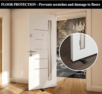 Door Stop for Bottom of Door, Non-Slip Security Door Stopper for Carpet