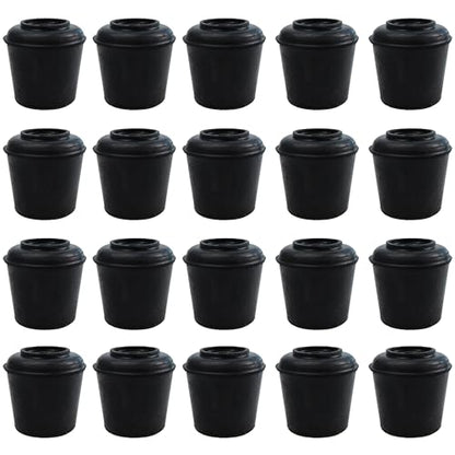 Rubber pad Circular Table Foot Cover Chair Foot Cover Silent Furniture Table and Chair Anti Slip Cover 16 mm (5/8 inch) - size: 16mm-20pack