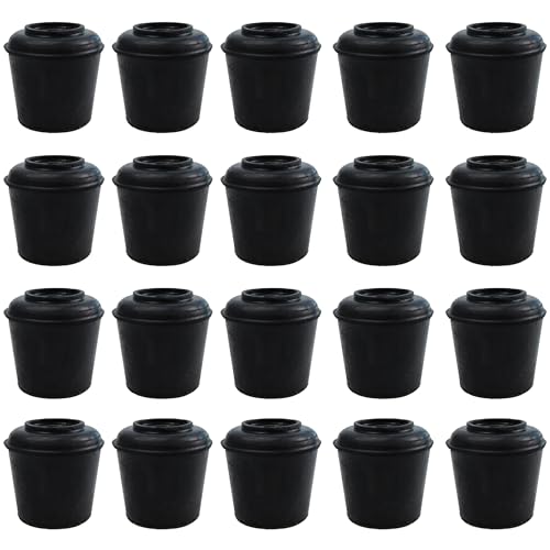 Rubber pad Circular Table Foot Cover Chair Foot Cover Silent Furniture Table and Chair Anti Slip Cover 16 mm (5/8 inch) - size: 16mm-20pack