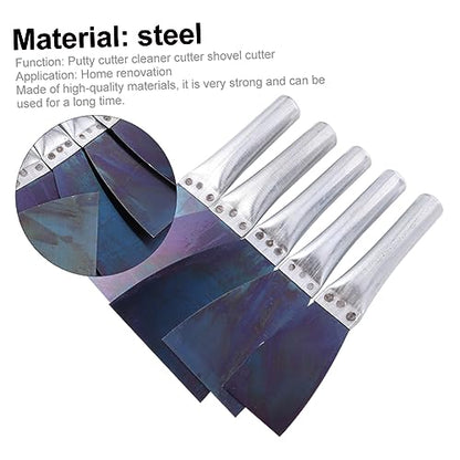 Tofficu Convenience Kit 5pcs Putty Knife Set Steel Drywall Scrapers for Cleaning