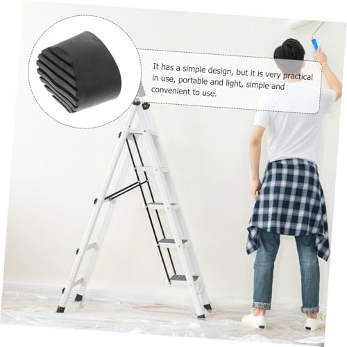 2pcs Non-Slip Pad for Ladder Ladder Legs Covers Outdoor Stair Treads Non-Slip Folding Feet Mat - size: 7.7X7.7CM