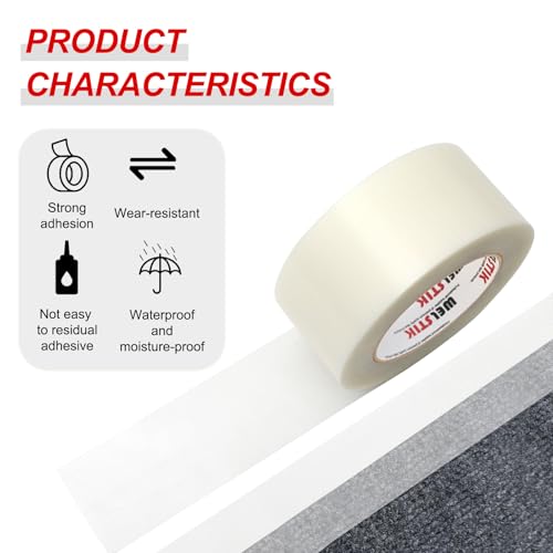 WELSTIK Professional Grade Duct Tape, Waterproof Gaffer Matte Cloth Fabric,Duct Tape for Photographers,Waterproof Gaffer Tape (2 Inch X 45 Yards,Clear) - color: Clear, size: 2"X45yard
