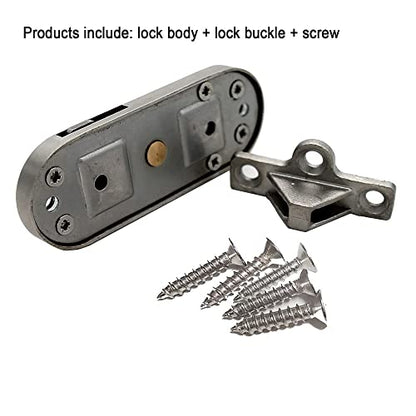 Sliding Bolt Door Lock,Slide Locks for Inside Door,90 Degree Moving Door Right Angle Buckle Privacy Lock, 90 Degree Latch