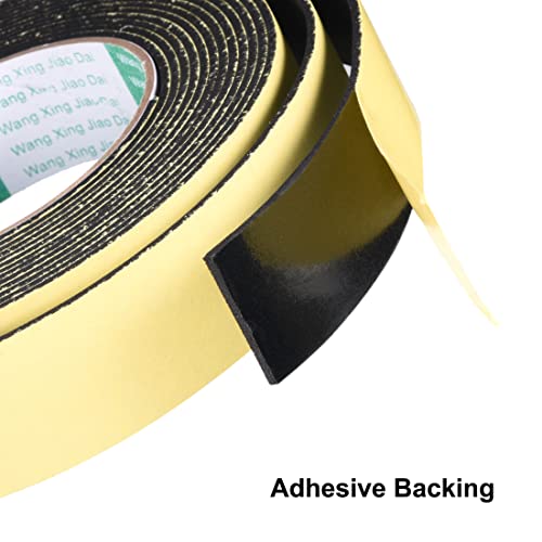 uxcell Sealing Foam Tape 30mm Wide 2mm Thick 5m/16.4ft Long, Self Adhesive Weather Strip for Window Door Insulation - size: 30mmx2mmx5m