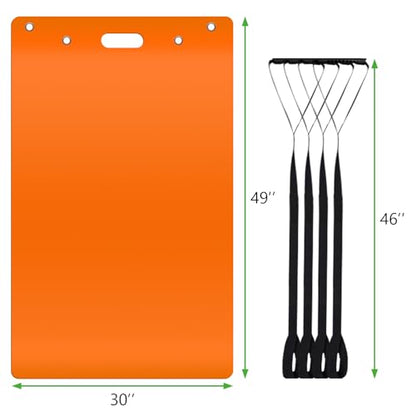 Large Appliance Slider with Pull Strap,Furniture Moving Sliders for Floor Protection Premium Moving Mat for Tile Carpet and Hardwood Floor (49'' x 30'' Orange) - size: 49'' x 30'' Orange