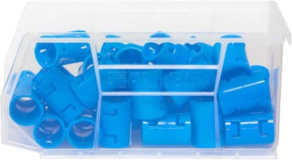 Akro-Mils 30230 AkroBins Plastic Storage Bins, Space-Saving Stackable Bins for Garage, Pantry, Craft Organization, 11" x 5" x 5", Clear, 12-Pack - color: Clear