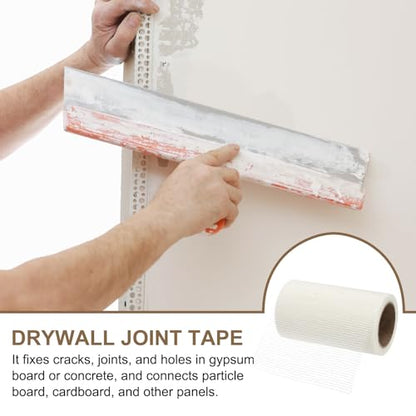 PATIKIL Drywall Repair Mesh Tape, 8 inch x 82 ft Fiberglass Repair Patch Self-Adhesive Dry Wall Joint Tape 8 Mesh Wall Hole Crack and Seam Patch, White - size: 8 inch x 82 Feet