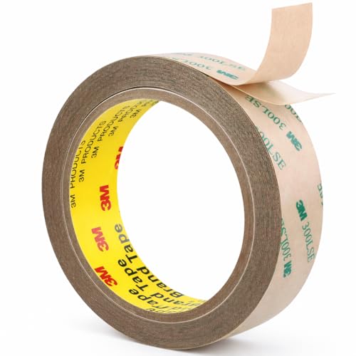 3M Double Sided Tape 300LSE 1.0" x 36Ft Clear Heavy Duty Adhesive Tape for Electronics, Laptop & Phone Repairs, Arts, Crafts, Leather Work, Card Making – 1 Pack - size: 1.0"x36Ft
