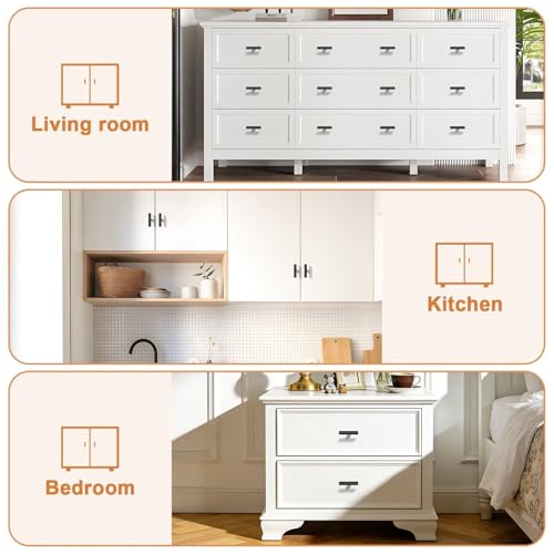 Probrico 5 Pack Length 2inch Matte Black Kitchen Cabinet Knobs,Stainless Steel Dresser Drawer Knob,Euro Style Single Hole Pull Handles for Cupboard and Closet - size: Single Hole: 2 inch Length