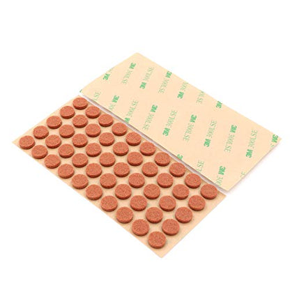 Furniture Felt Pads 3/8" (10mm) Diameter Round 3M Self Adhesive Protects Kitchen Cabinets, Drawers, Desks and Furniture Against Bumps and Scratches 100 Pack - Sienna (Maple) - color: Sienna 100 Pack