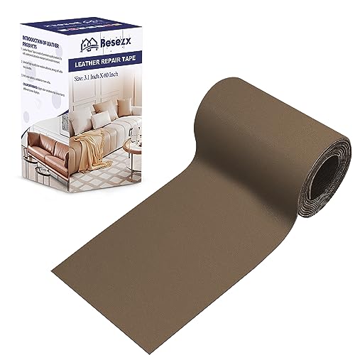 Leather Repair Patch Tape Kit, Self Adhesive Leather Repair for Furniture, Couch, Sofa, Car Seats,Office Chair,Vinyl Repair Kit.3.1inx60in - color: Dark Khaki, size: 3.1 in X 60 in