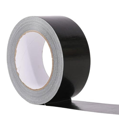 Duct Tape Black 2 Inches x 30 Yards, No Residue, Waterproof, Tear by Hand, Heavy Duty, Strong Adhesive Black Duct Tape for Repairs, Industrial, Professional Use - color: Black