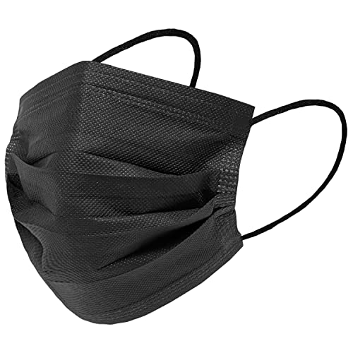 Kids Black White Disposable Safety Mask 3 Layer Protection Face Mask 50 pcs - color: Black White Kids Mask