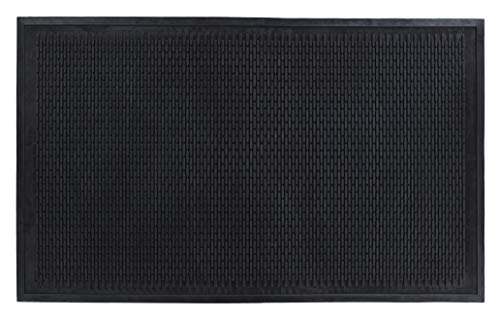 Guardian - MLL14030500 Clean Step Scraper Outdoor Floor Mat, Natural Rubber, 3'x5', Black, Ideal for any outside entryway, Scrapes Shoes Clean of Dirt and Grime - size: 5"L x 36"W x 0.4"Th