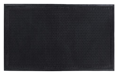 Guardian - MLL14030500 Clean Step Scraper Outdoor Floor Mat, Natural Rubber, 3'x5', Black, Ideal for any outside entryway, Scrapes Shoes Clean of Dirt and Grime - size: 5"L x 36"W x 0.4"Th