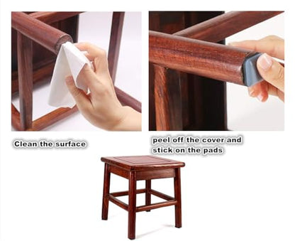 ALIMITOPIA 20pcs Furniture Glide Stick-on Teflon Chair Kitchen Appliances Slider Bumper Self-Adhesive Pad Floor Protector for Hardwood Tile or Marble Floor(Square;1.2 inches) - size: Square 30mm