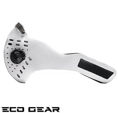 ECO-GEAR Anti Pollution Face Mask with Military Grade Protection | Anti Smoke, Exhaust Gas, Dust & Pollen - color: Off White-medium
