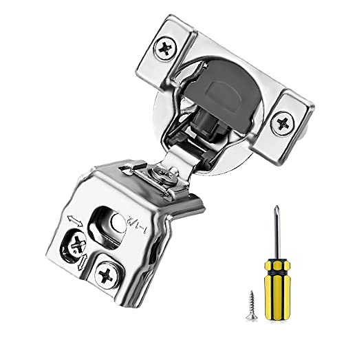 Ravinte 2 Pack 1 Pair 1-1/2 inch Overlay Soft Close Kitchen Cabinet Hinges Stainless Steel Adjustable Kitchen Hinges Satin Nickel Cabinet Hardware - size: 1-1/2 inch Overlay