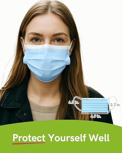 FriCARE Disposable Face Masks, 3-Ply ASTM Level 3 Medical Grade, FSA/HSA Eligible, Breathable & Comfortable for Allergy/Sun Protection, 50 Pack Midnight Fantasy - color: Midnight Fantasy