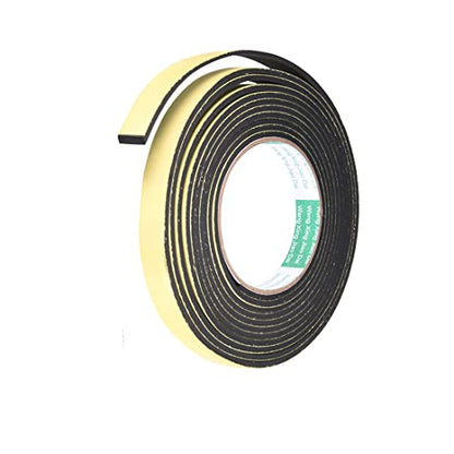 uxcell Sealing Foam Tape 15mm Wide 3mm Thick 4m/13ft Long, Self Adhesive Weather Strip for Window Door Insulation - size: 15mmx3mmx4m