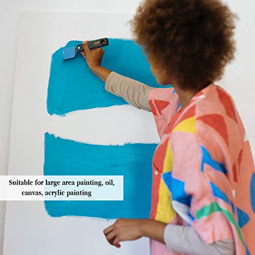 5-piece Large Palette Knife Set Stainless Steel Painting Knives with Wood Handles for Acrylic & Oil Painting Canvas Texturing, Impasto, Color Mixing – Art Supplies for Artists and Beginners