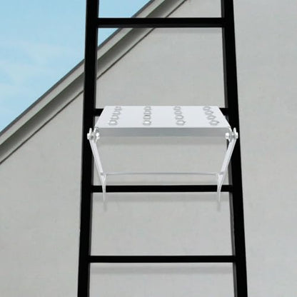 Ladder Platform & Work Platform Accessory, Anti-Slip Heavy Duty Extension Ladder Platform with 330 lbs Weight Capacity, Foldable Alloy Steel Work Tray for Painters Tools and Extension Ladder Use