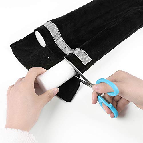 VISEMAN 36 Inch Under Door Stopper-Door Noise Blocker, Double Sided Door Stopper, Machine-Washable - color: Black