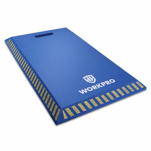WORKPRO Extra Thick Kneeling Pad, Soft Foam Knee Cushioning, Extra Large Foam Kneeler Mat for Auto-Repair, Gardening, Workout Supplies, 28 x 16 x 1.2in, Blue - color: Blue
