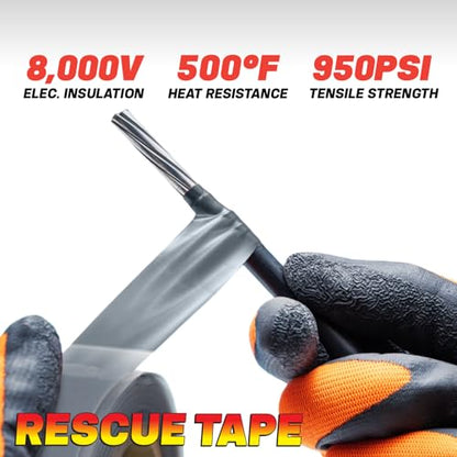 Bond It Rescue Tape, Self-Fusing Silicone Tape, Emergency Plumbing Pipe & Radiator Hose Repair, Electrical Insulation, Waterproof, 950PSI, 1" Width x 36' Length x 0.02" Thick, Clear - color: White, size: 1" X 36' X 20mil