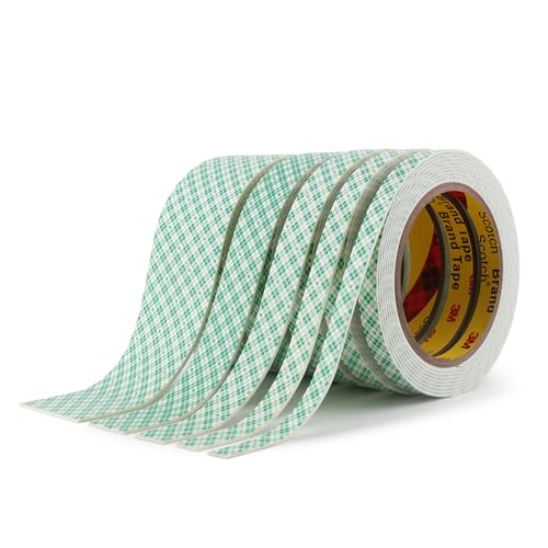 3M Double Sided Foam Tape 1" x 10Ft 1 Pack White Double Coated Urethane Adhesion Polyurethane Tape Color White for Bonding Attaching Mounting - size: 1" x 10Ft