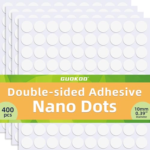 400 Pcs Double Sided Tape Museum Putty Sticky Dot, Removable Non-Marking 10mm/0.39” Round Adhesive Dots Clear Poster Putty for Crafts Balloons Festival Home Office Party Decorations - size: 400pcs-0.39" X 0.39"