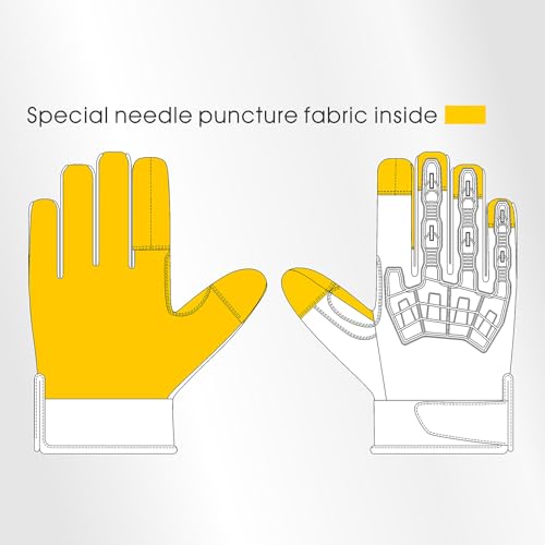 Needle Puncture & Thorn Proof Gloves, Level 3 Needlestick Resistant, A9 Cut Resistant Gloves - color: 91533, size: X-Large