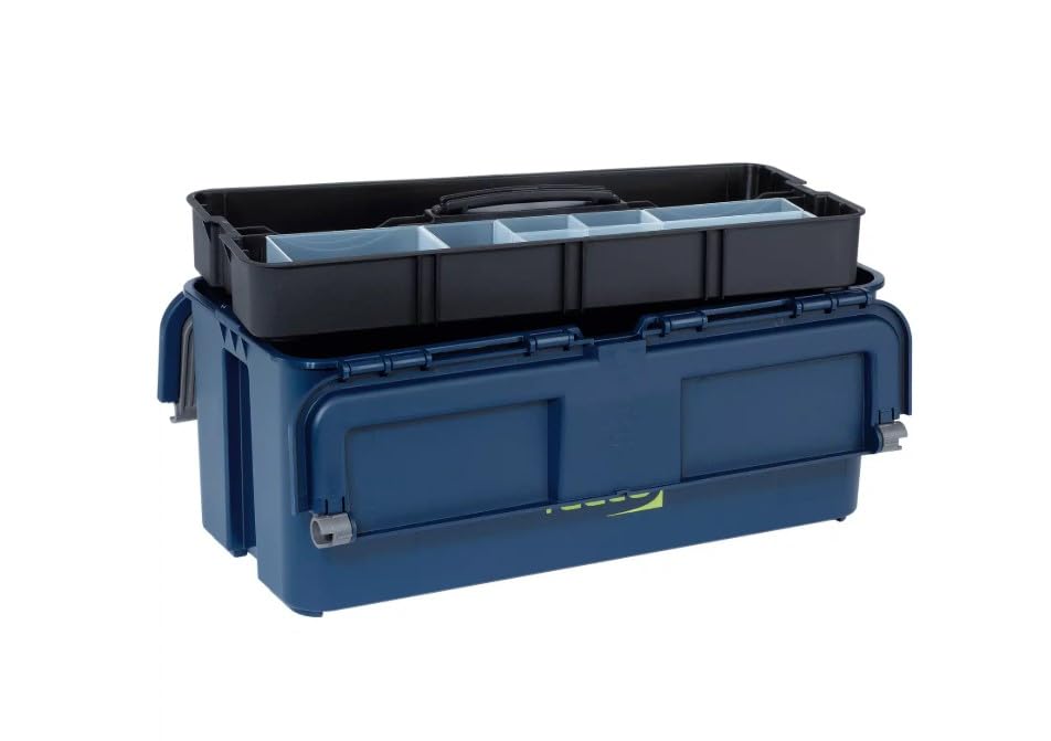 Raaco Tool Box with Drawers & Removable Trays – Durable Plastic Polypropylene (PP) Organizer with Handle, Stackable & Lockable, 66 lb Load Capacity (Compact 20) - style: Close