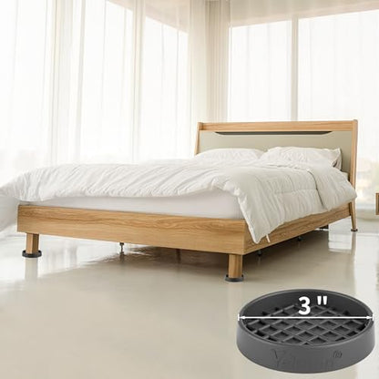 Furniture Coasters-8 Pcs 3" Round Non Slip Furniture Pads-Furniture Caster Cups-Non Skid Grippers Rubber Furniture Feet Anti Slide Hardwoods Floor Protector Black - color: 8pcs3"round Black Square