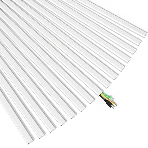 Delamu 236in Cord Hider, Cord Covers for 2-3 Wires on Wall, Premium TV Cable Hider, Paintable Wire Hiders Wire Covers for Cords on Wall, Easier Setup Cable Cover Raceway, W0.94 H0.47in, White - color: White, size: 236in L X 0.94in W X 0.47in H