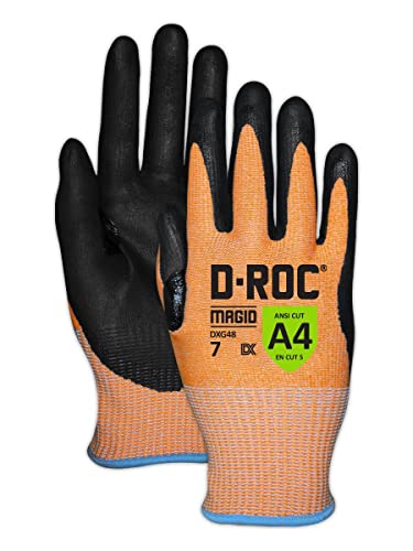 MAGID D-ROC ANSI A4 TriTek Coated Cut-Resistant Work Gloves, 1 Pairs, Size 10/XL (DXG48)