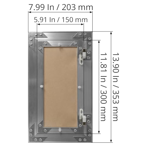 6" x 12" Waterproof Drywall Access Panel, Tileable and Paintable Ceiling and Wall Access Panel for Drywall, Wire Cover for Wall Covering Panels, Push to Open, Flush-Mount Wall Hole Cover - size: 6x12 Inch