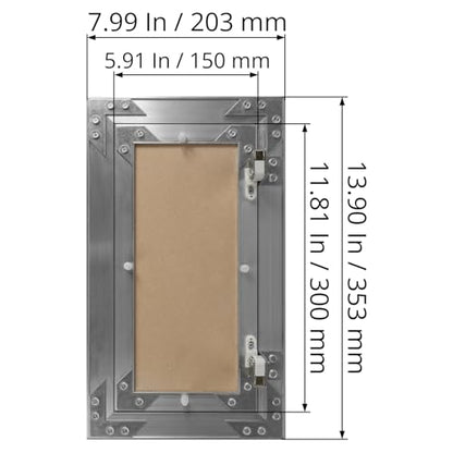 6" x 12" Waterproof Drywall Access Panel, Tileable and Paintable Ceiling and Wall Access Panel for Drywall, Wire Cover for Wall Covering Panels, Push to Open, Flush-Mount Wall Hole Cover - size: 6x12 Inch