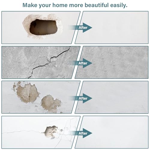 Drywall Repair Patch Kit 12x12 Inch - Heavy-Duty Aluminum Wall Repair Patch, Strong Self-Adhesive Mesh for Fixing Wall Holes & Cracks, Easy to Sand & Paint, 5 Pack