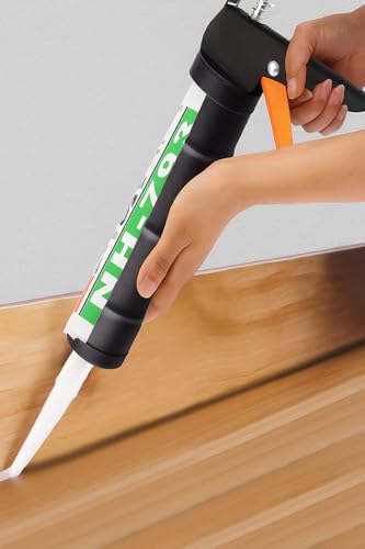 ADAK - Professional Caulking Gun, 10:1 Thrust Ratio, Caulking Gun No Drip, Hand Tool for Silicone & Sealant Application, Smooth Pressure Caulk Gun, Caulking Gun Tool - color: Black