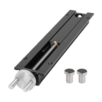 Woodworking Bench Tail Vise, 0-110 mm Stroke Range Solid Aluminum Alloy Screw Rod Bench Vises with Anodized Oxidation Wear Resist Wood Vise for Woodworking Metal Drilling